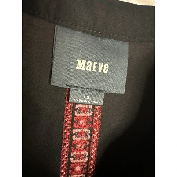 Antropologie Maeve Umbra Embroidered Peasant‎ Top Sz XS - Picture 3 of 6